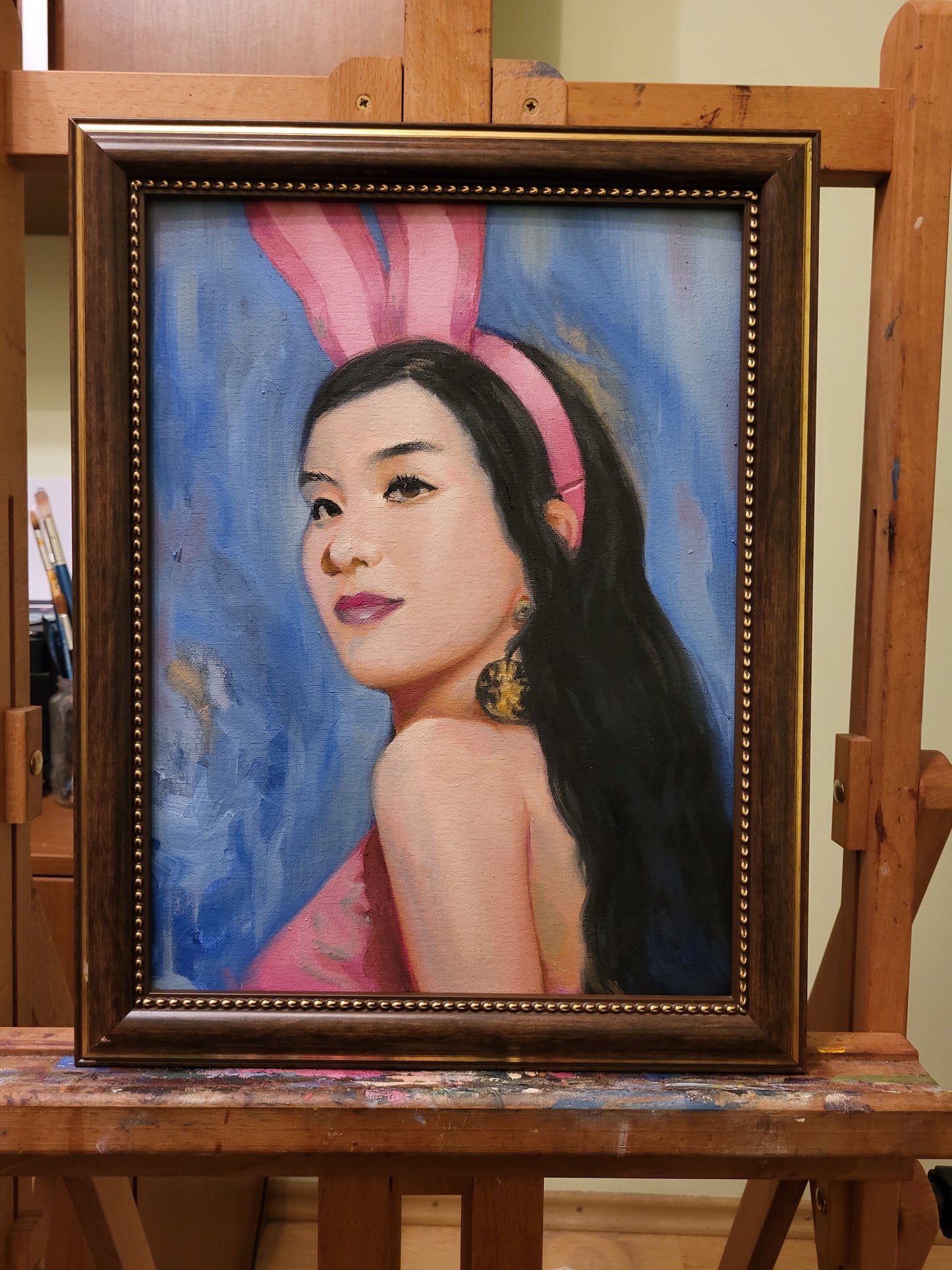 Irene from Red Velvet - oil on canvas board, 30x40 cm