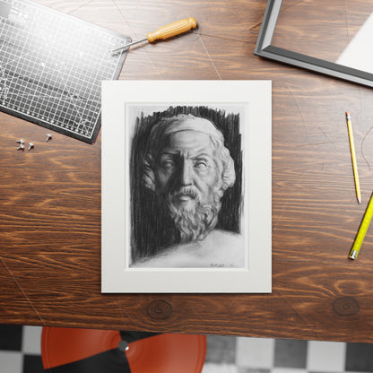 Homer Charcoal Portrait -  Framed Fine Art Print