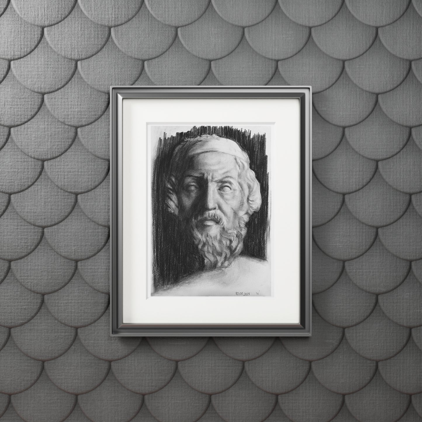 Homer charcoal portrait - A4 (21x29.7cm)