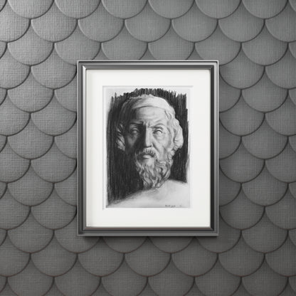 Homer charcoal portrait - A4 (21x29.7cm)