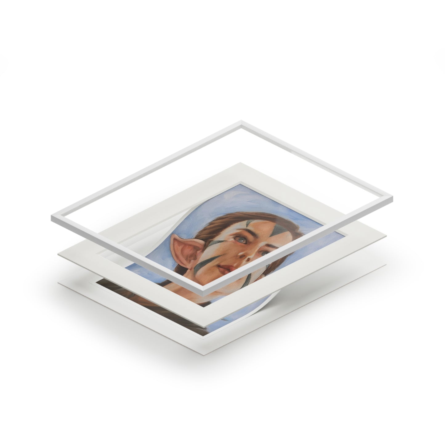 Nissa Revane MTG fanart portrait -  Framed Fine Art Print