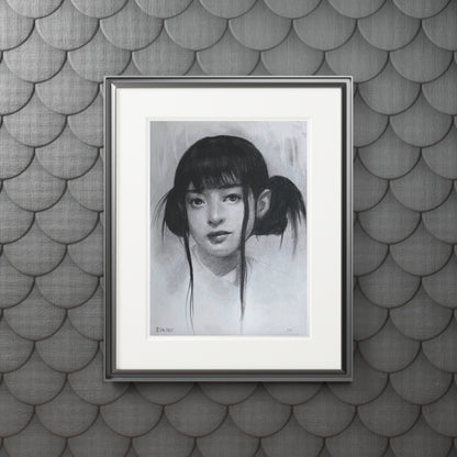 New Jeans Hanni charcoal portrait - A4 (21x29.7cm)