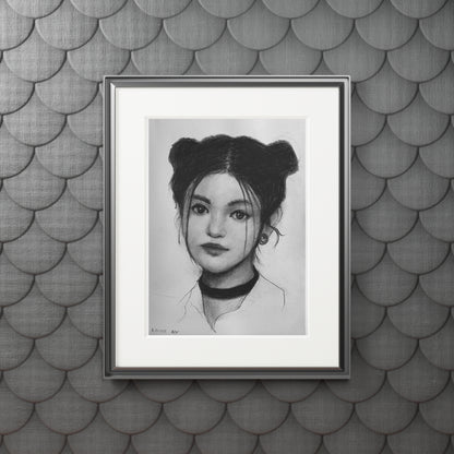 New Jeans Danielle charcoal portrait - A4 (21x29.7cm)