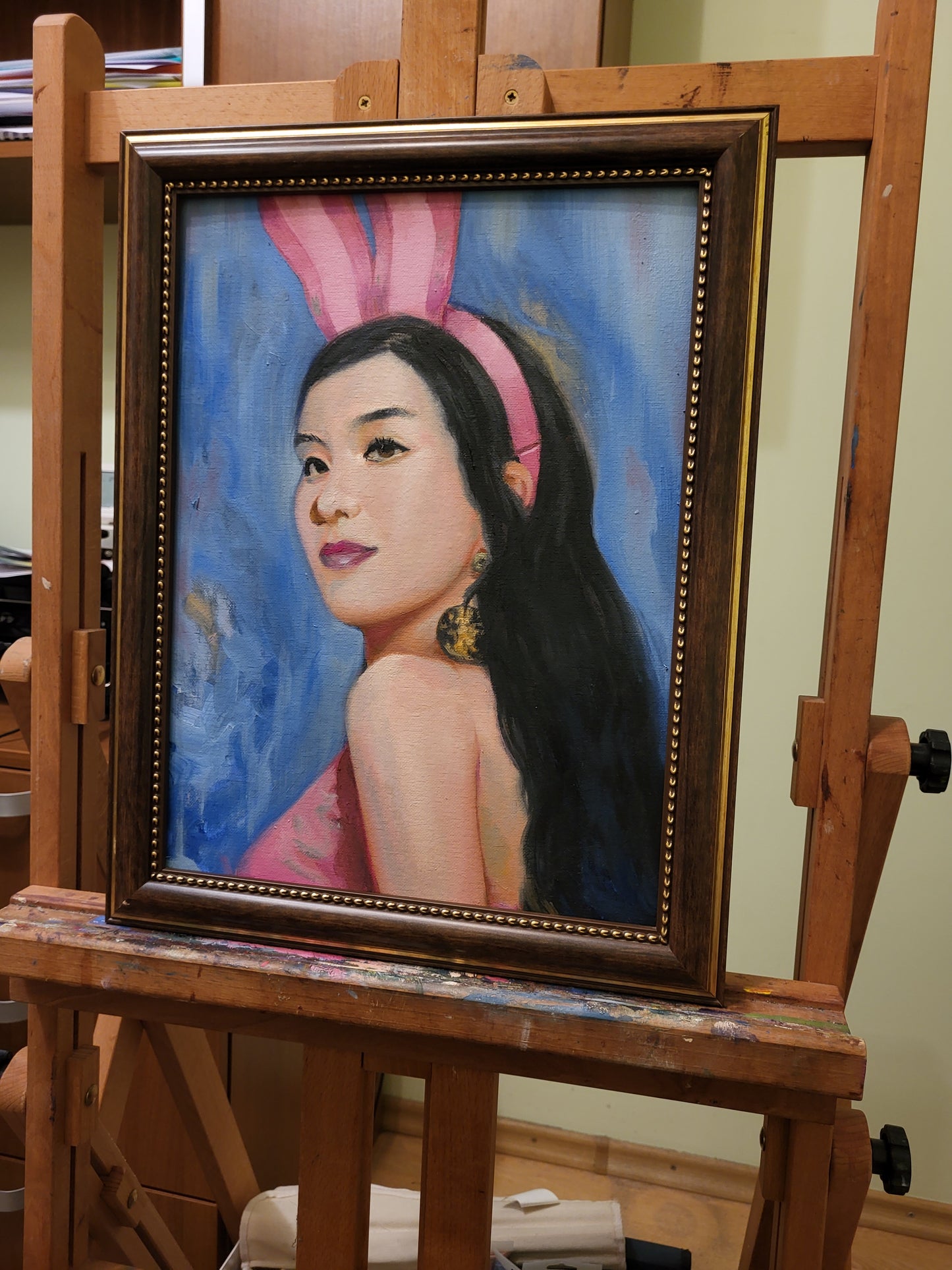 Irene from Red Velvet - oil on canvas board, 30x40 cm