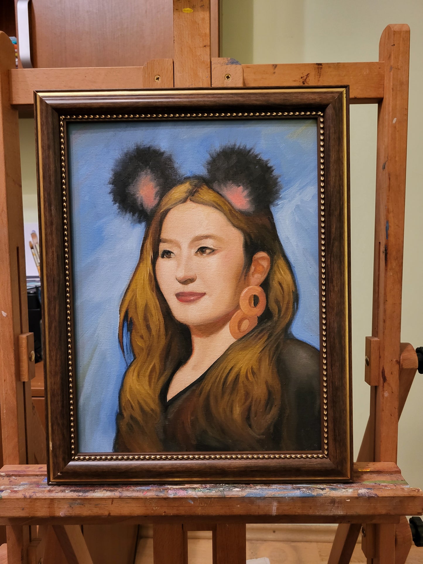 Seulgi from Red Velvet - oil on canvas board, 30x40 cm