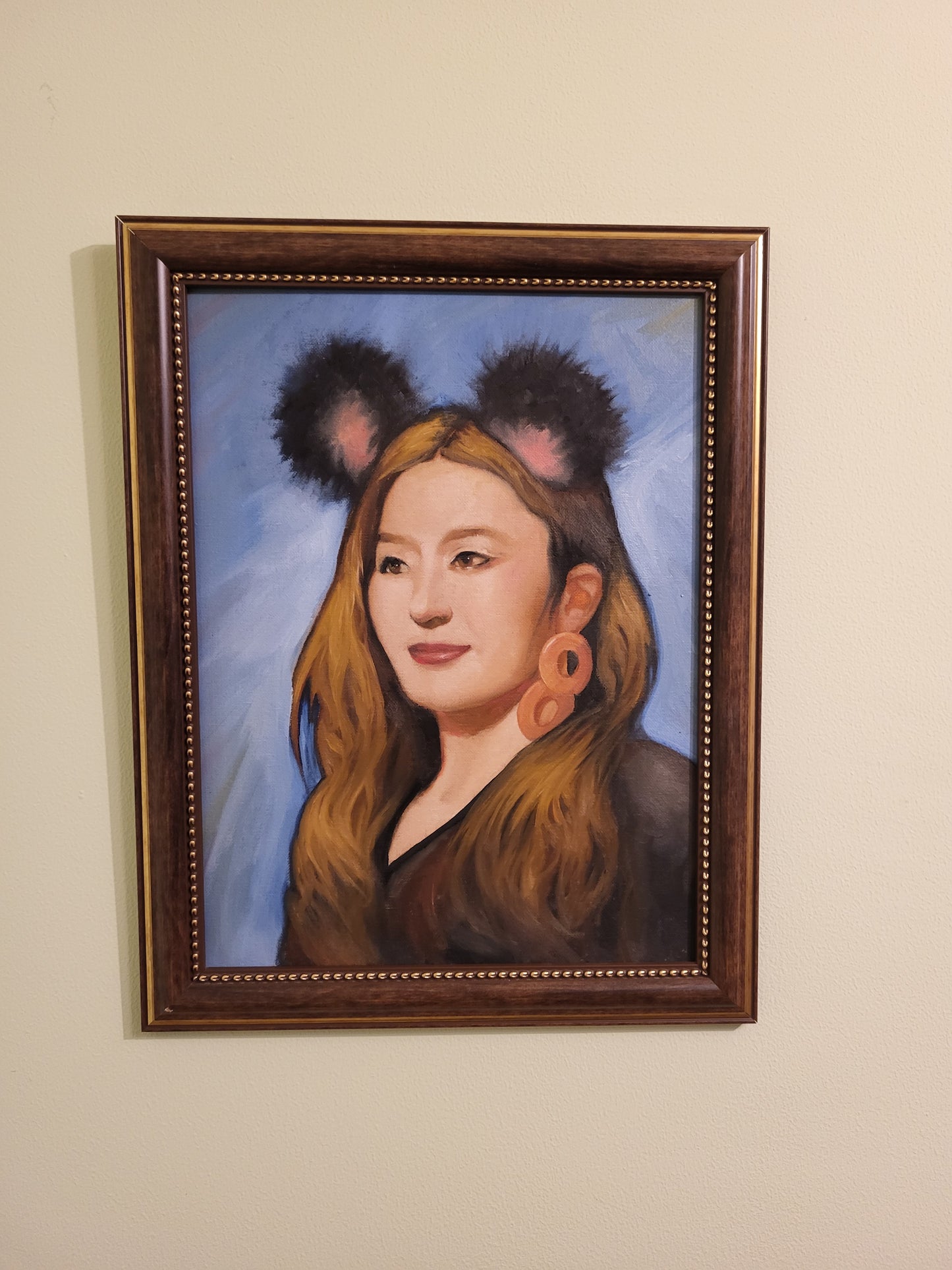 Seulgi from Red Velvet - oil on canvas board, 30x40 cm