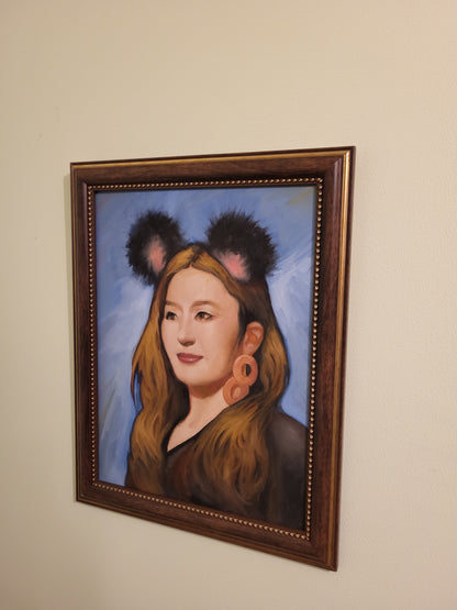 Seulgi from Red Velvet - oil on canvas board, 30x40 cm