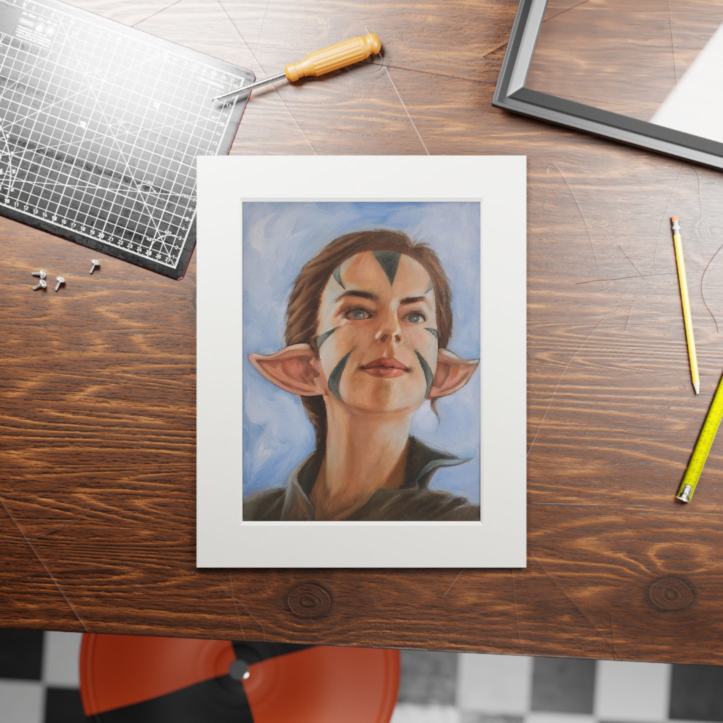 Nissa Revane MTG fanart portrait -  Framed Fine Art Print