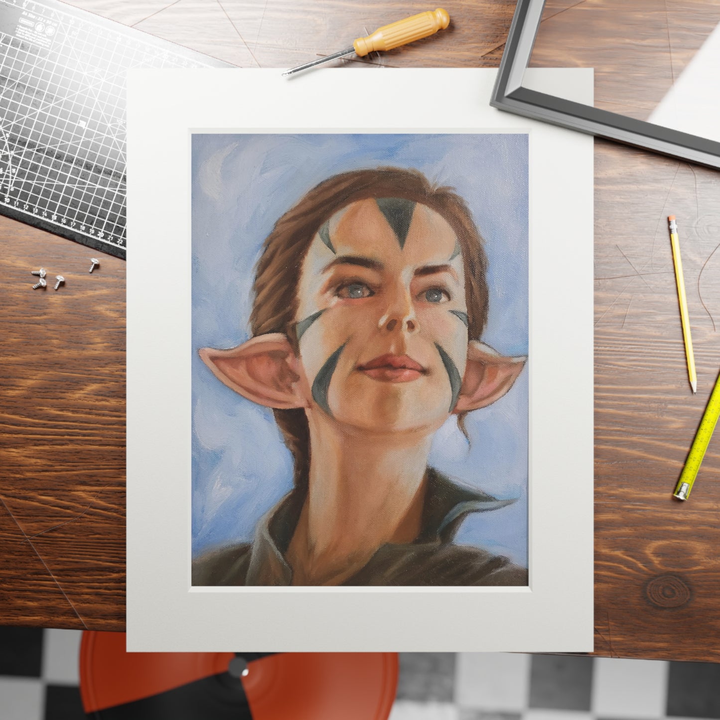 Nissa Revane MTG fanart portrait -  Framed Fine Art Print
