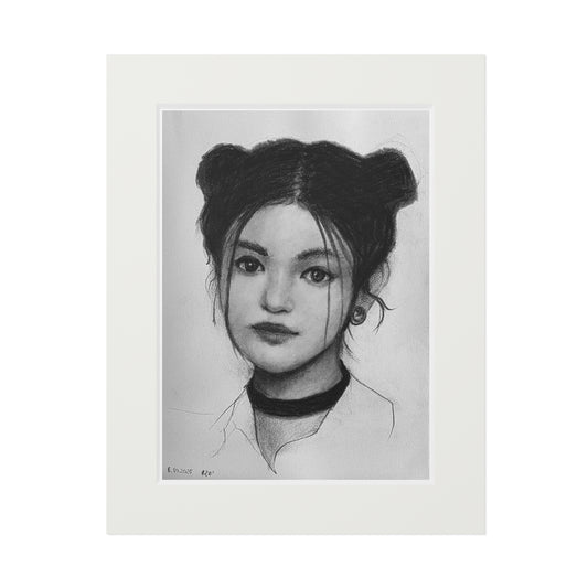 New Jeans Danielle charcoal portrait - A4 (21x29.7cm)