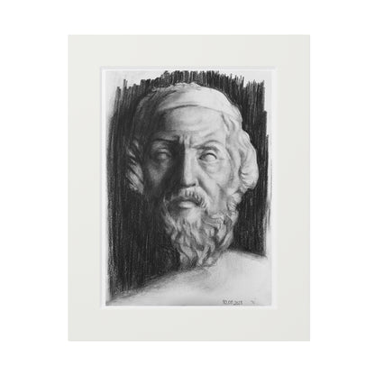 Homer Charcoal Portrait -  Framed Fine Art Print