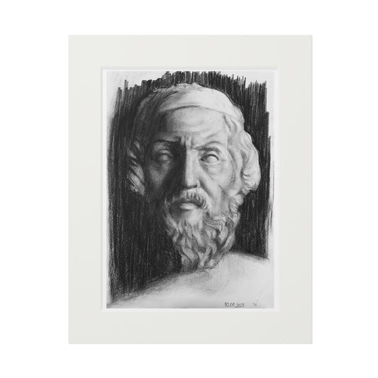 Homer Charcoal Portrait -  Framed Fine Art Print