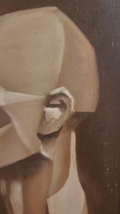 Tryptich - Asaro Stylized Head Studies, 3 PAINTING BUNDLE